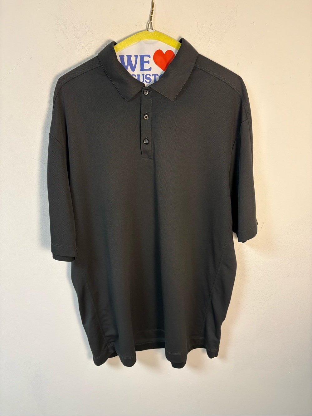 Nike Men's Gray Short-Sleeve Polo Shirt Dri Fit XL